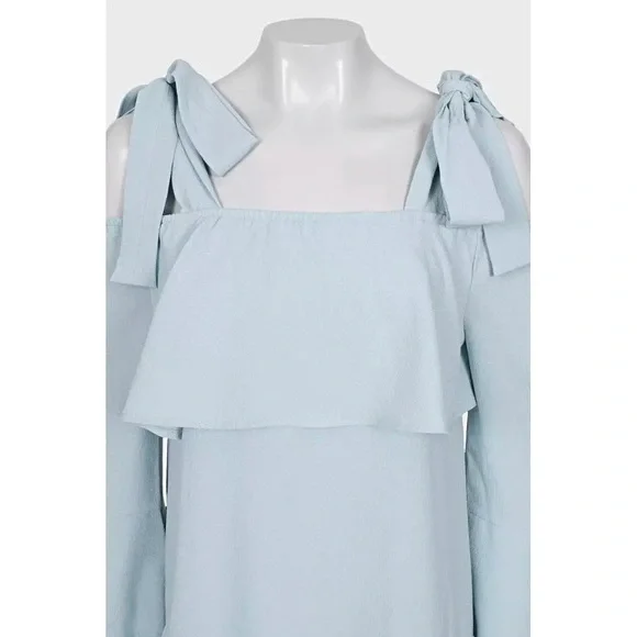 ganni light blue dress Ganni Light Sequins Midi Dress main image 1